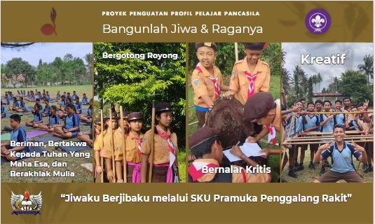 Kegiatan P5 Topik "Jiwaku Berjibaku melalui SKU Pramuka Penggalang Rakit"